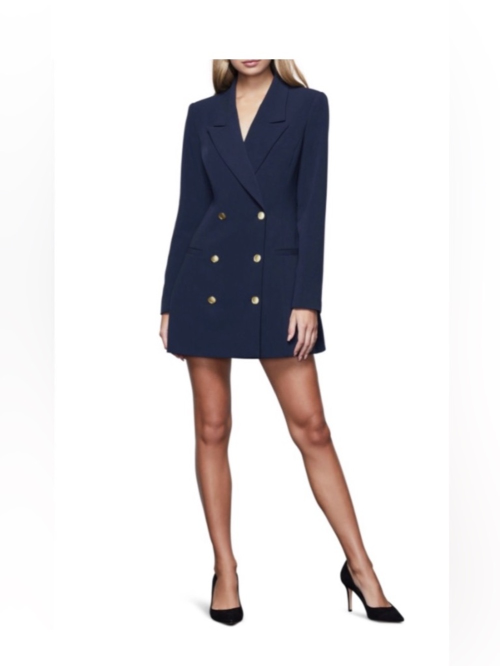 Good American Executive Blazer Mini Dress size 2 (m) navy blue